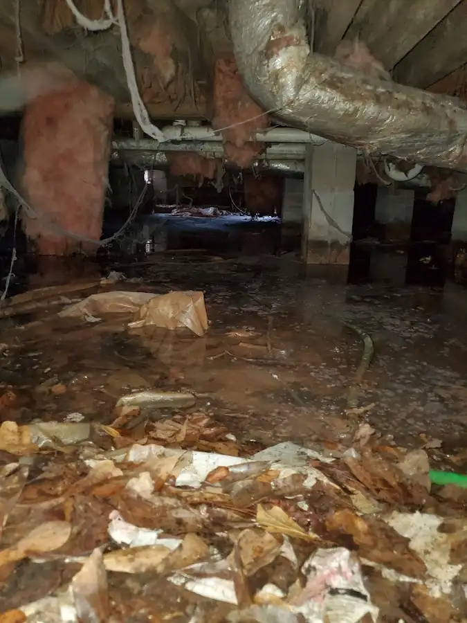 Crawl space flood assessment for Commercial Water Damage Restoration in Circleville